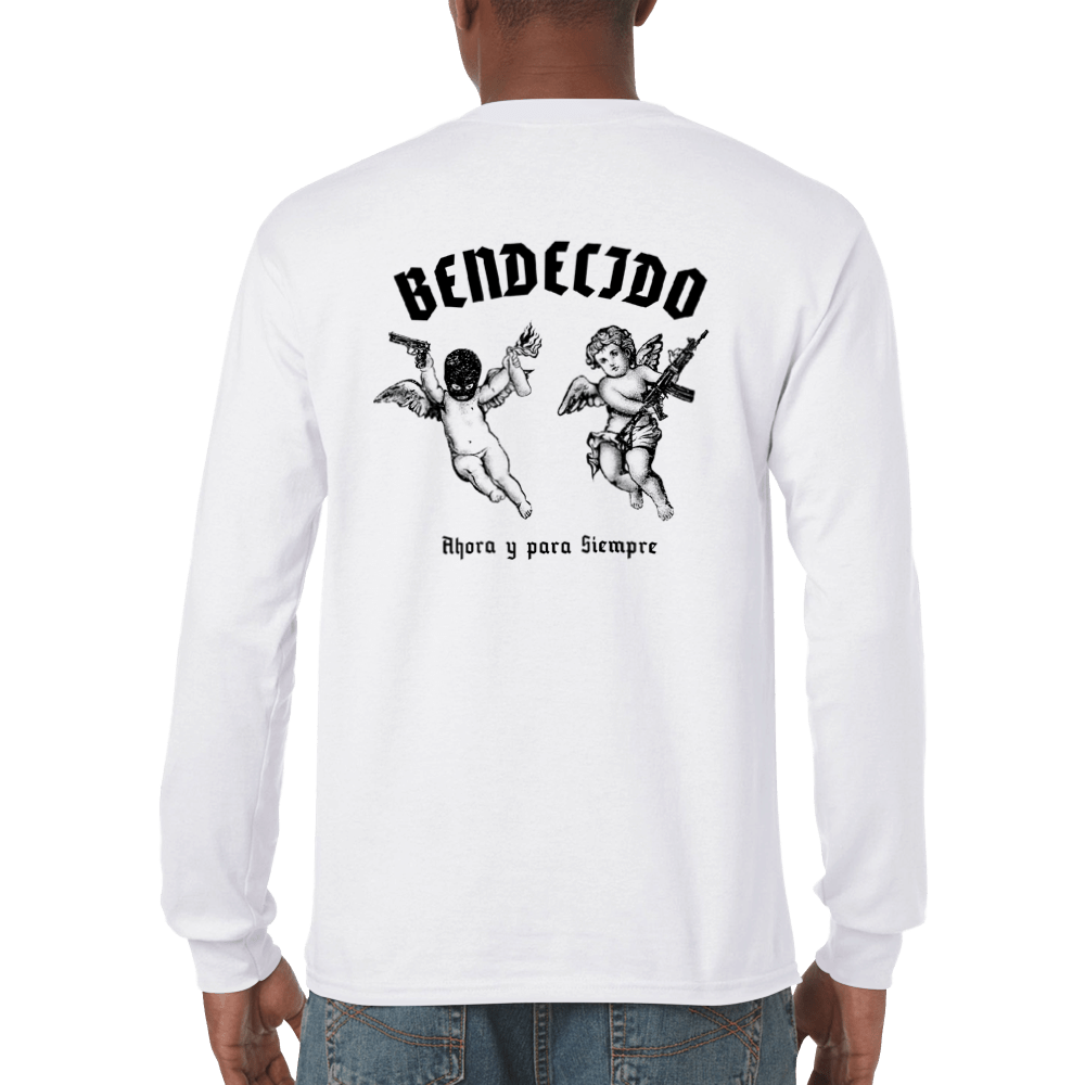 Bendecido Premium Unisex Longsleeve T-shirt - Tienda de barrio | Chicano | Barrio | Callejero - DelBarrio_store