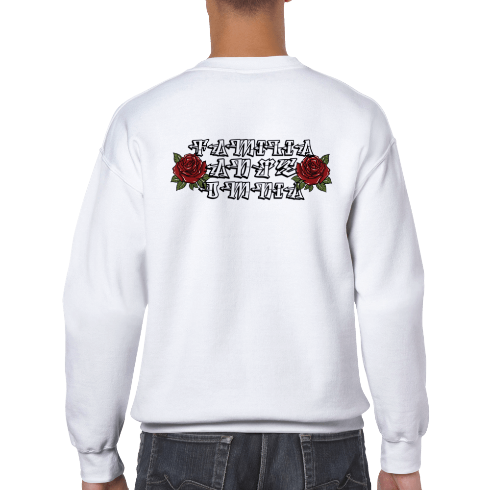 Familia ante Omnia Classic Unisex Crewneck Sweatshirt - Tienda de barrio | Chicano | Barrio | Callejero - DelBarrio_store