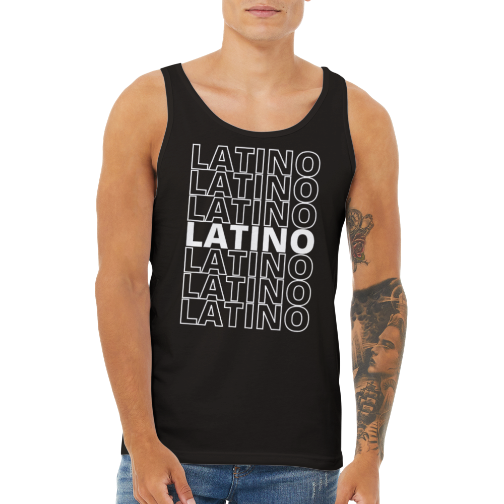 LATINO Premium Unisex Tank Top - Tienda de barrio | Chicano | Barrio | Callejero - DelBarrio_store