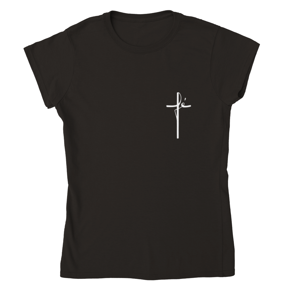La Fé Classic Womens Crewneck T-shirt - Tienda de barrio | Chicano | Barrio | Callejero - DelBarrio_store