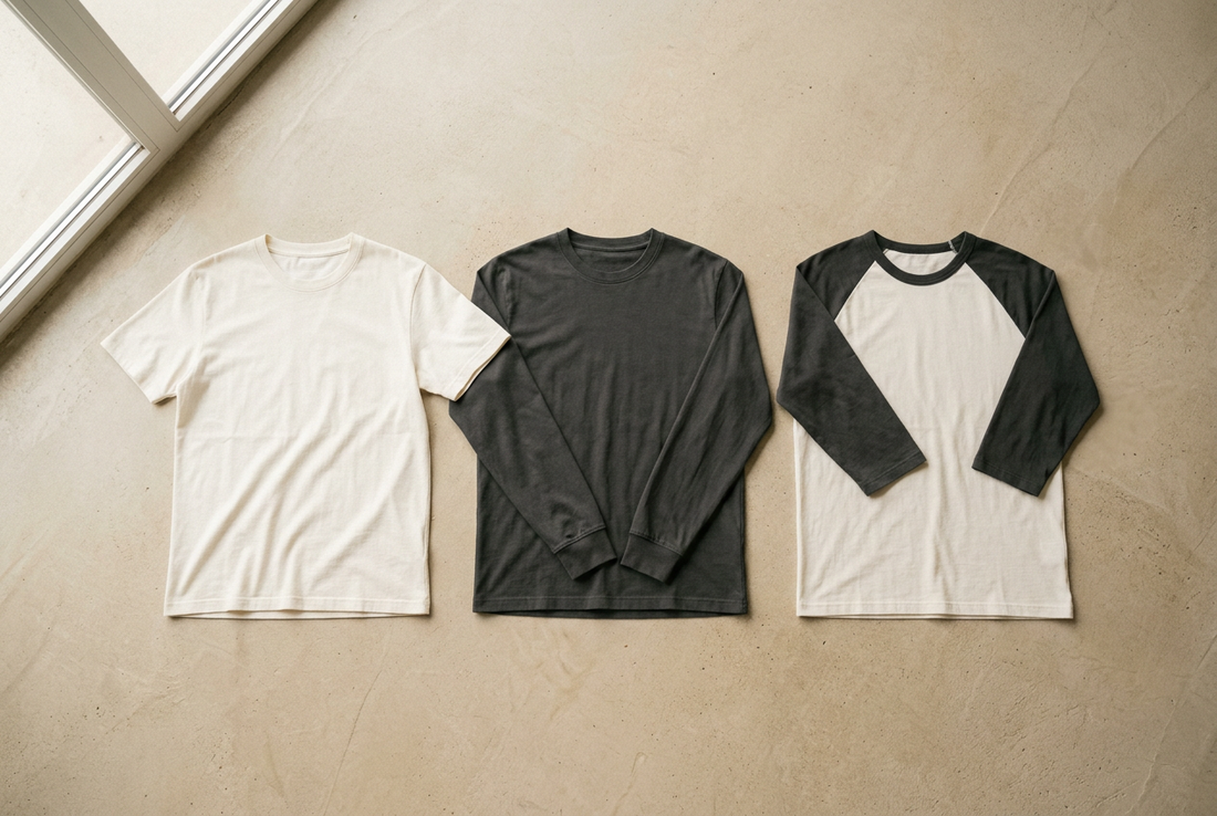 Camiseta de manga corta, larga o tres cuartos: cómo elegir