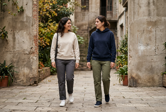 Cómo combinar una sudadera con pantalones rectos: 5 ideas
