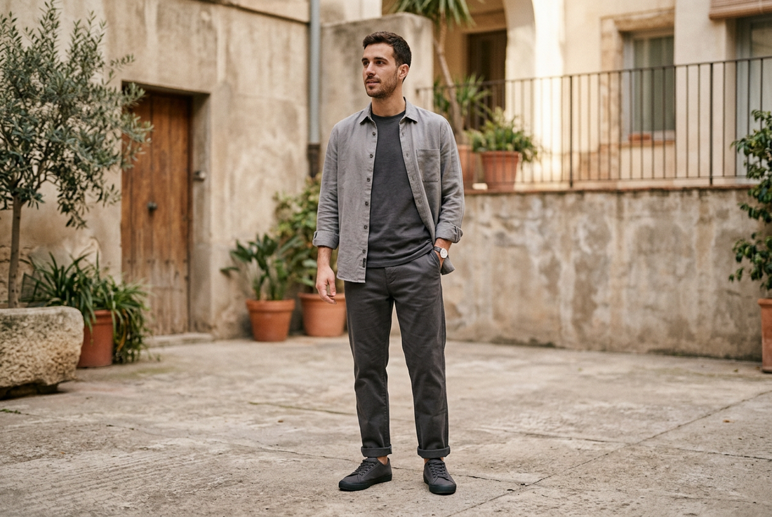 Cómo crear un look monocromático urbano con camiseta