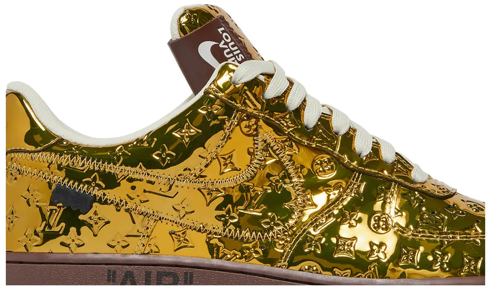 Louis Vuitton Air Force 1 Metallic Gold