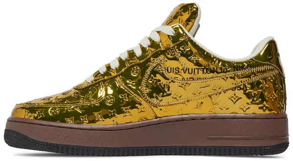 Louis Vuitton Air Force 1 Metallic Gold