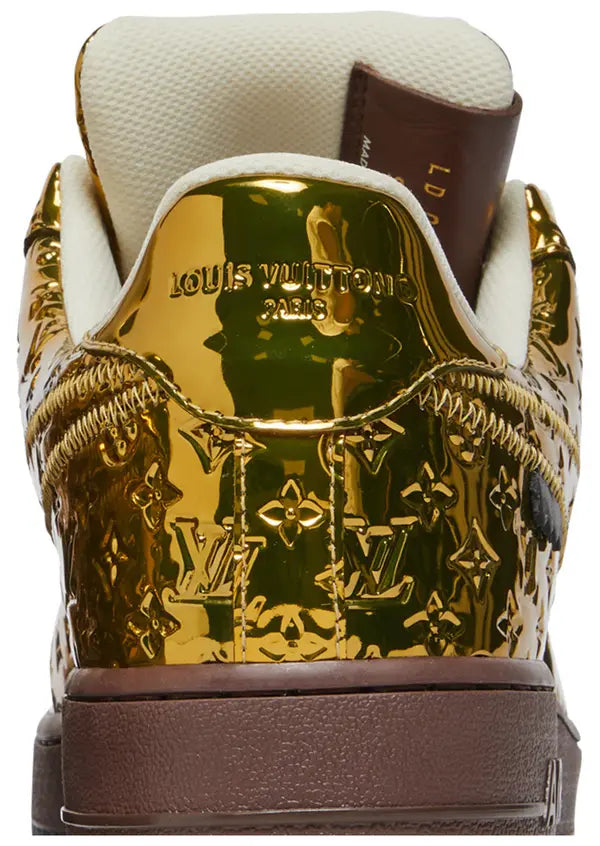Louis Vuitton Air Force 1 Metallic Gold
