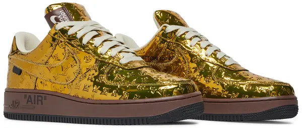 Louis Vuitton Air Force 1 Metallic Gold