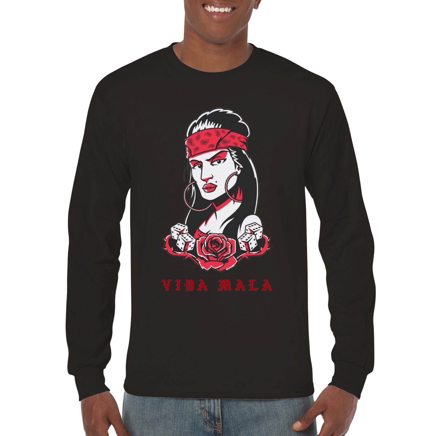 Vida Mala Premium Unisex Longsleeve T-shirt - Tienda de barrio | Chicano | Barrio | Callejero - DelBarrio_store