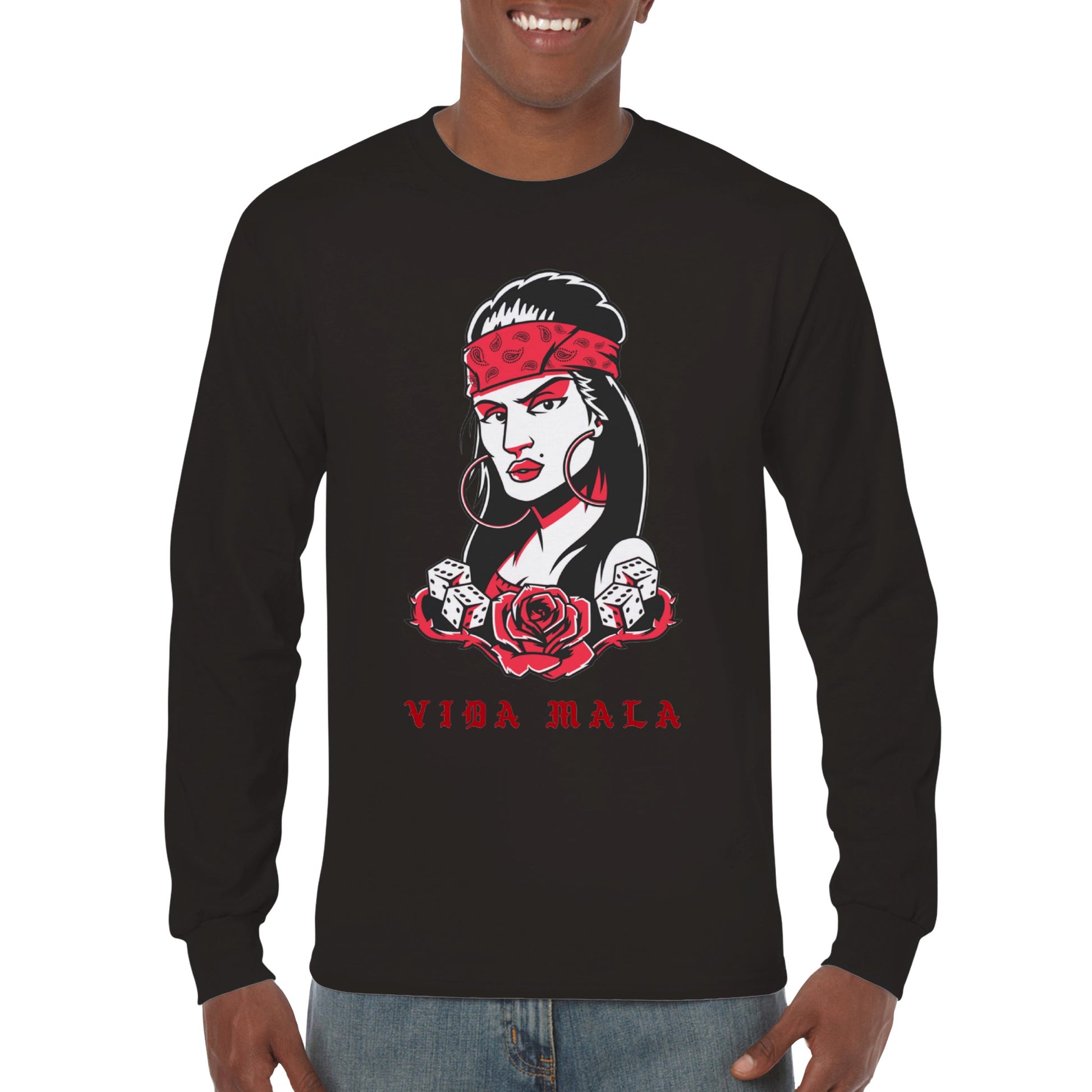 Vida Mala Premium Unisex Longsleeve T-shirt - Tienda de barrio | Chicano | Barrio | Callejero - DelBarrio_store