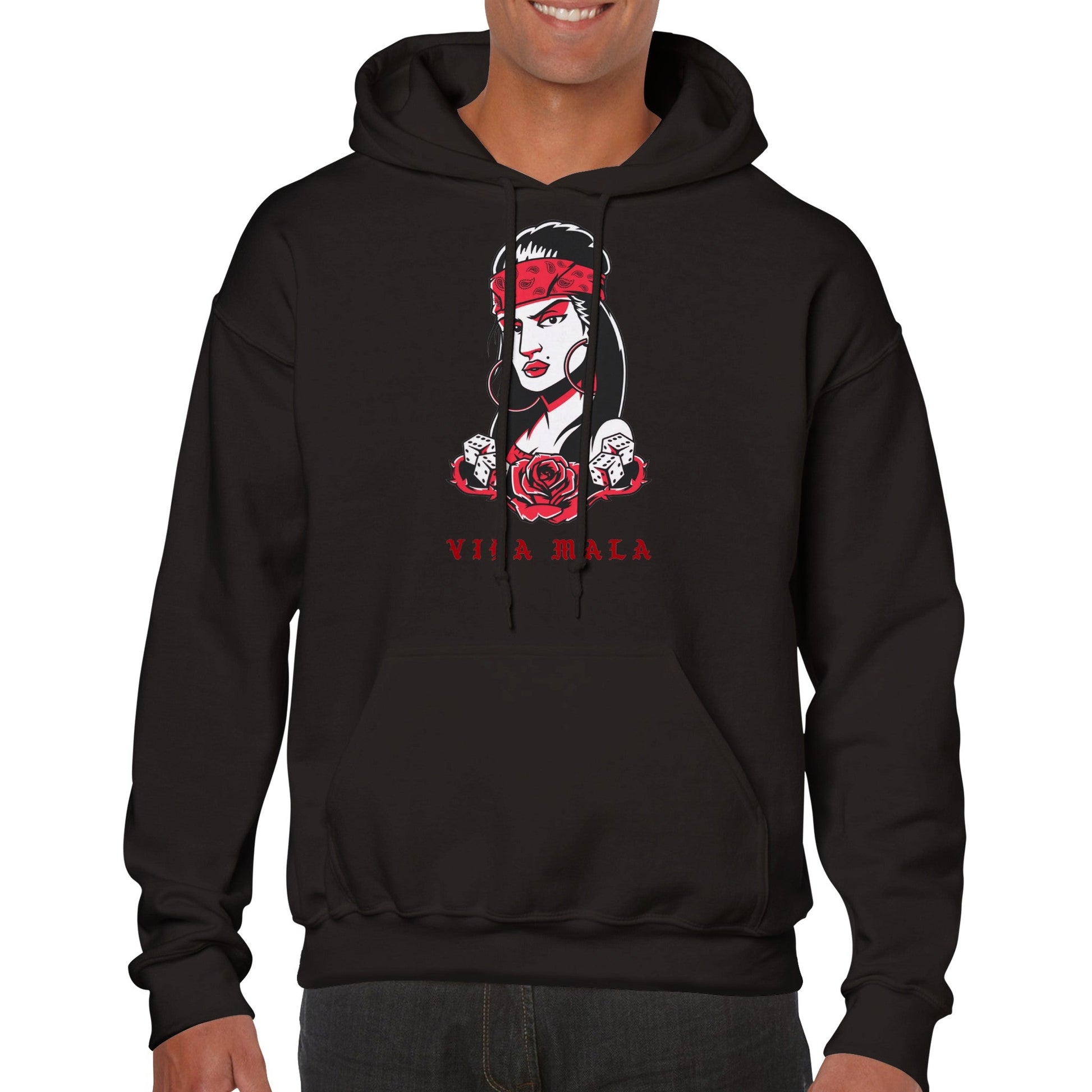 Vida Mala Classic Unisex Pullover Hoodie - Tienda de barrio | Chicano | Barrio | Callejero - DelBarrio_store