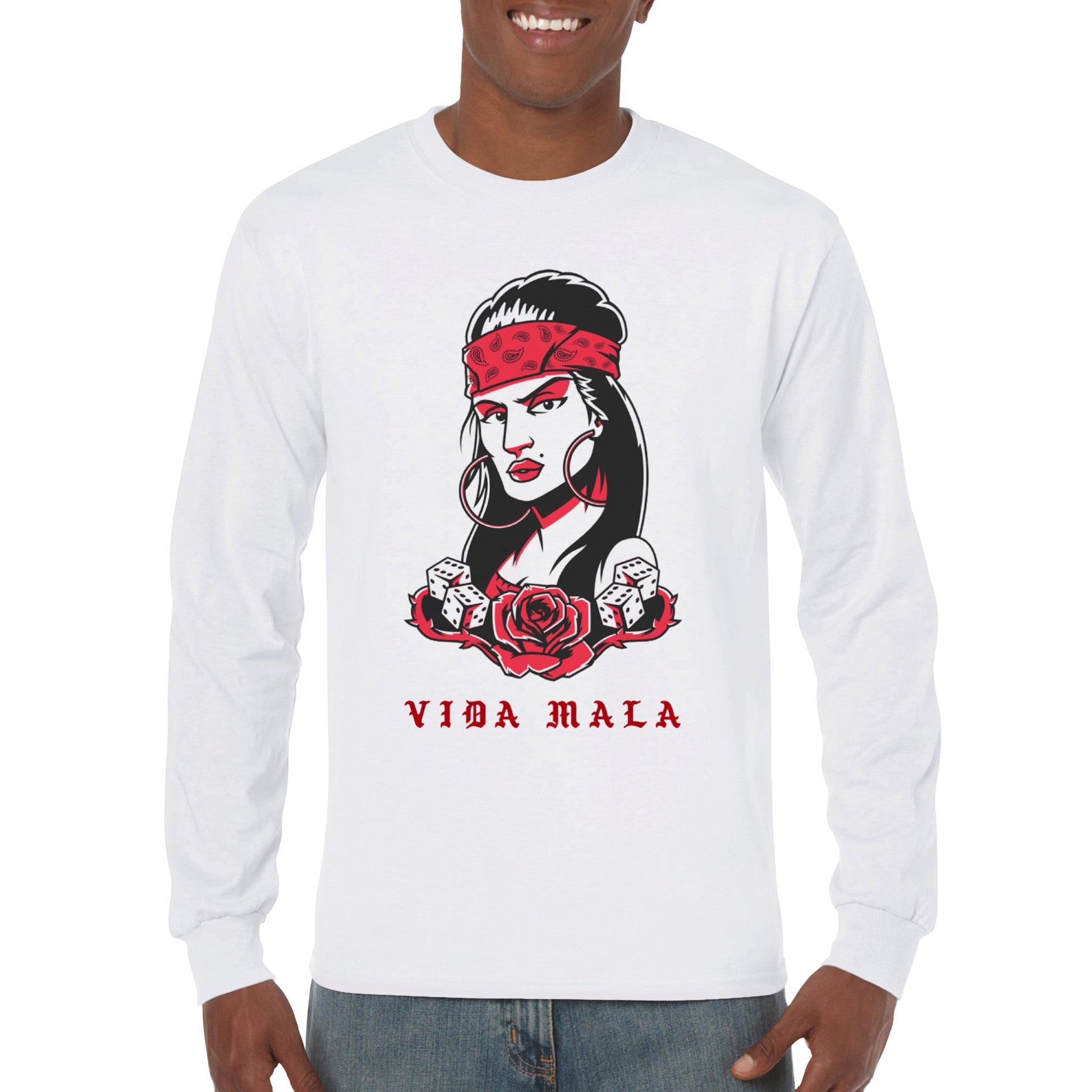 Vida Mala Premium Unisex Longsleeve T-shirt - Tienda de barrio | Chicano | Barrio | Callejero - DelBarrio_store