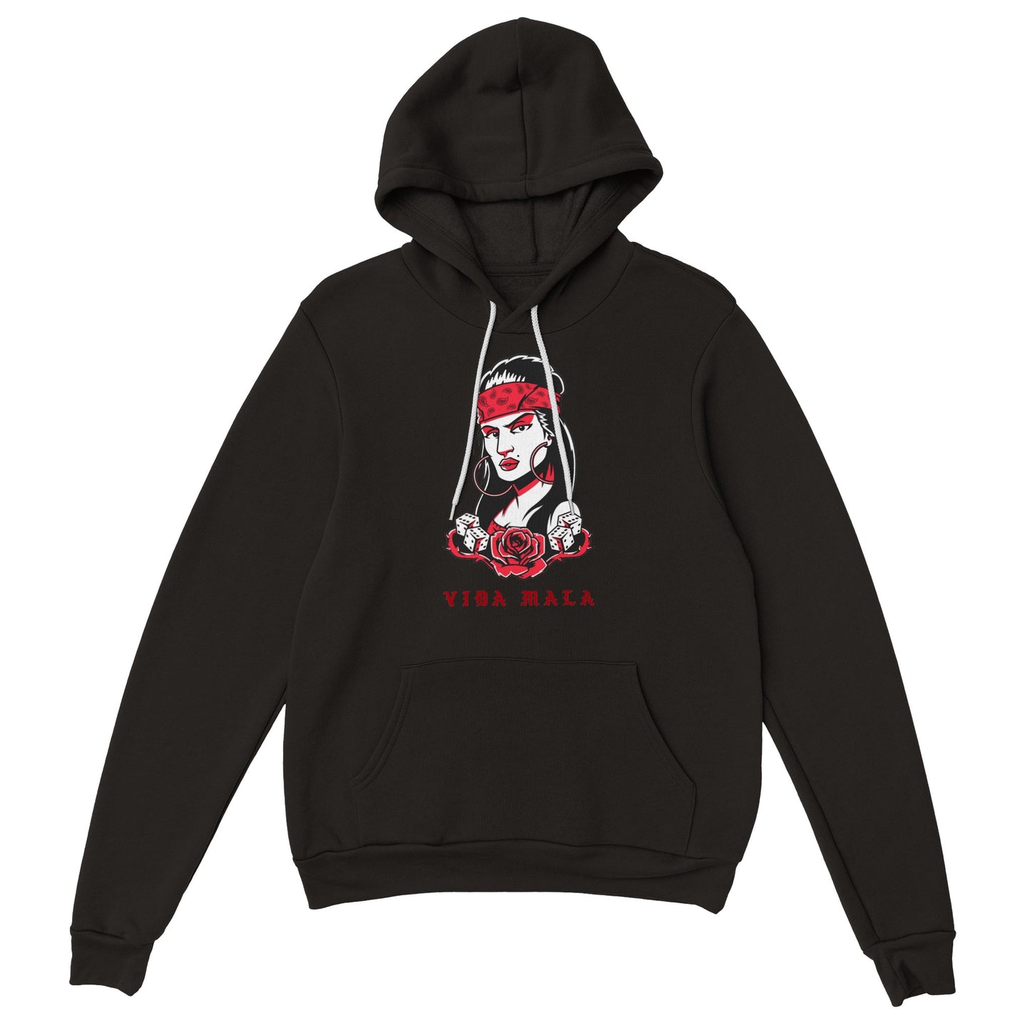 Vida Mala Premium Womens Pullover Hoodie - Tienda de barrio | Chicano | Barrio | Callejero - DelBarrio_store