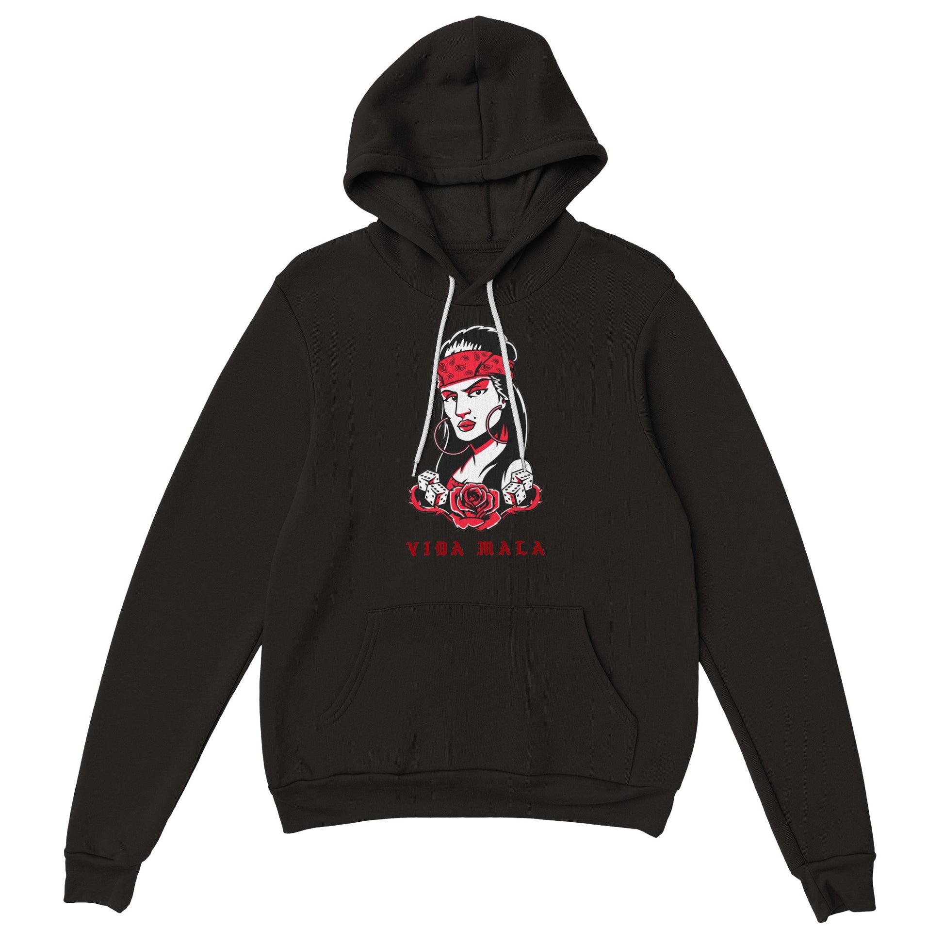 Vida Mala Premium Womens Pullover Hoodie - Tienda de barrio | Chicano | Barrio | Callejero - DelBarrio_store