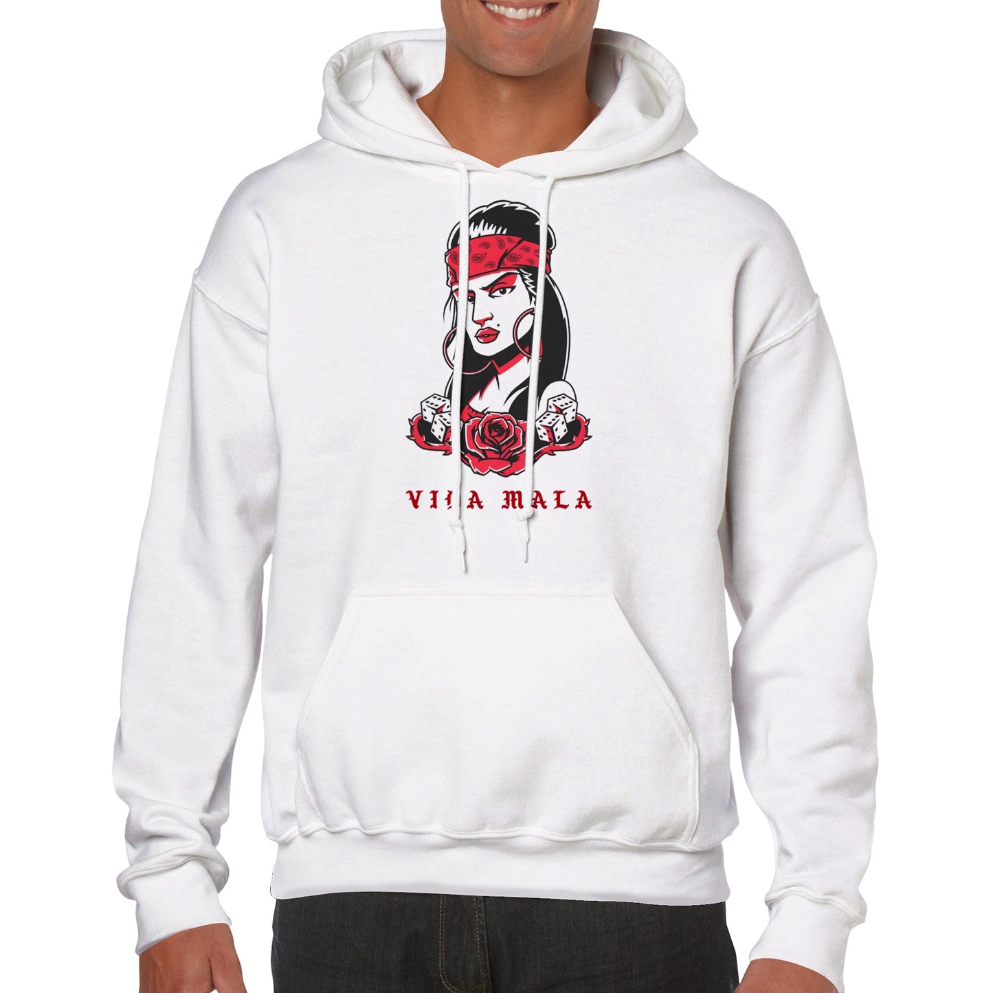 Vida Mala Classic Unisex Pullover Hoodie - Tienda de barrio | Chicano | Barrio | Callejero - DelBarrio_store