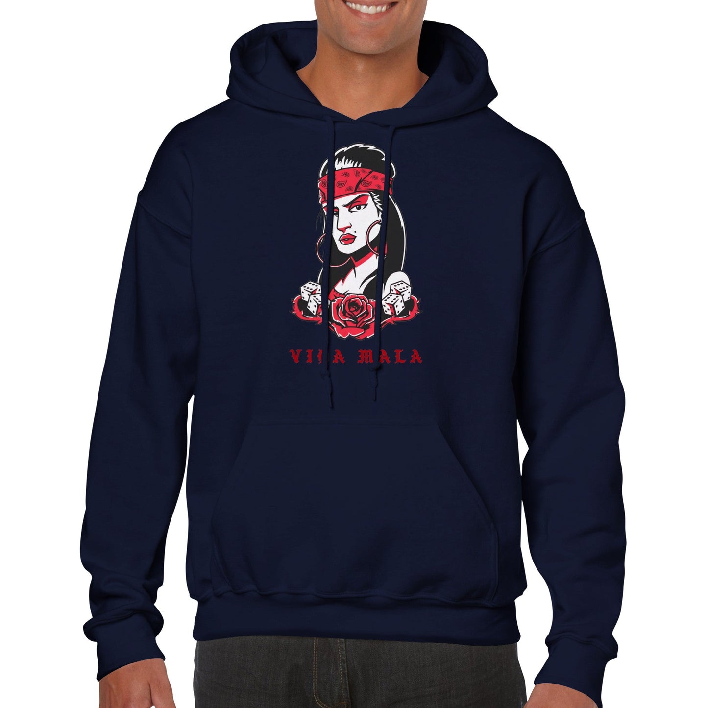 Vida Mala Classic Unisex Pullover Hoodie - Tienda de barrio | Chicano | Barrio | Callejero - DelBarrio_store